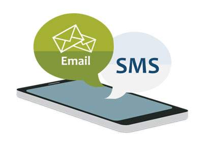 email sms notifications