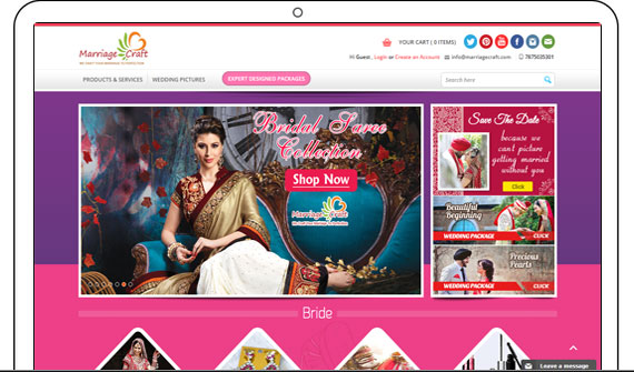 online ecommerce wedding shopping website