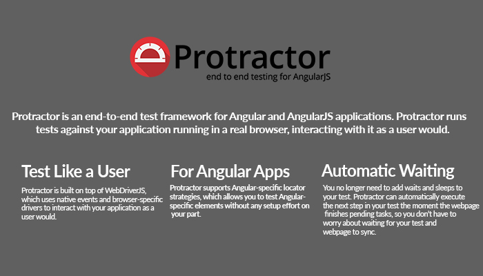 Protractor angular