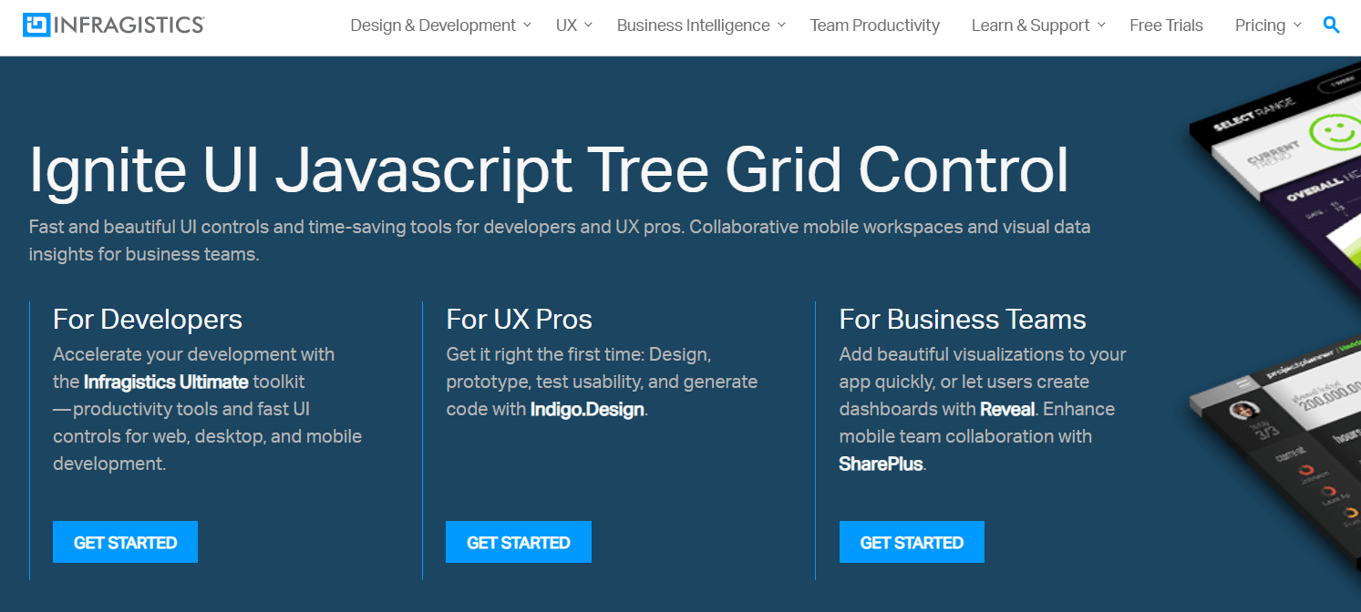 JavaScript TreeGrid Libraries- Ignite UI 